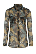 рубашка eirene GUESS - хаки(W0BH25 WDDD0)