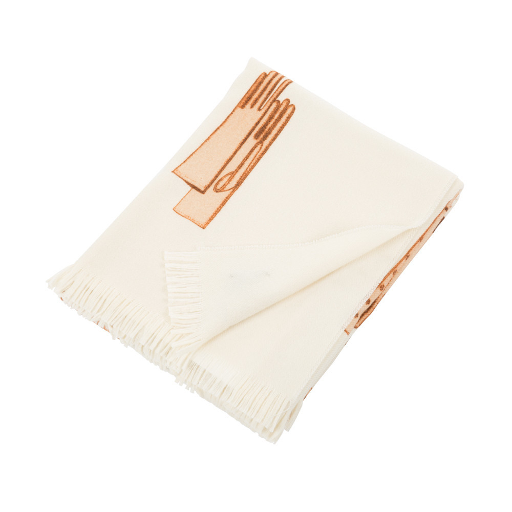 Плед 140x180 Trussardi Gloves кремовыйi Италия