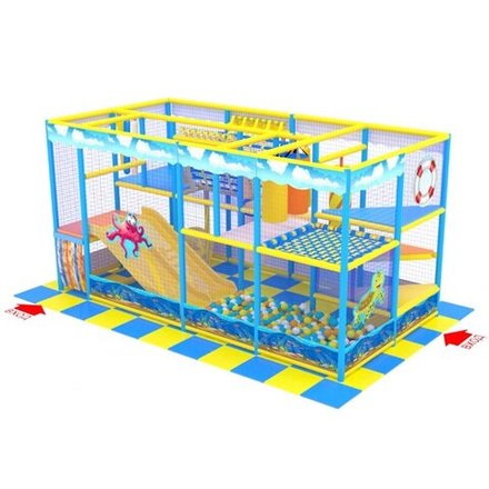 Детский игровой лабиринт «Котёнок Гав» 11,3м² (4.9х2.5. х2.5м)