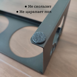 Миска для собак, на подставке, двойная по 850мл, цвет черный