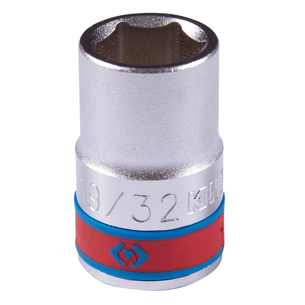 KING TONY (433519S) Головка торцевая стандартная шестигранная 1/2&quot;, дюймовая 19/32&quot;