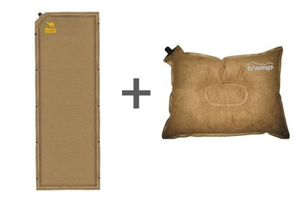 Коврик самонадувающийся TRAMP (TRI-010) 190x65x5 см  + подушка