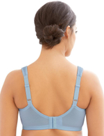 Комфортный поддерживающий бюстгальтер с кружевными вставками (Размер: 85F) (Цвет: серый)