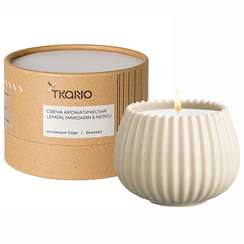 Свеча ароматическая lemon, mandarin & neroli из коллекции edge, бежевый, 30 ч