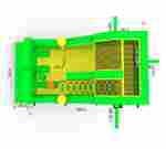 Коммерческий надувной батут «Панды в джунглях», 6×3,5×3,5 м