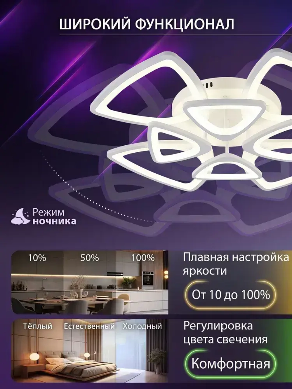 Natali Kovaltseva Люстра, Без цоколя, 216 Вт