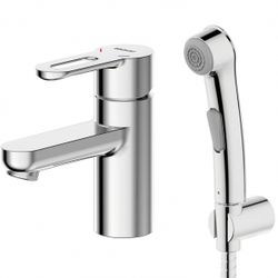 Смеситель для умывальника с гигиеническим душем Bravat Stream-D