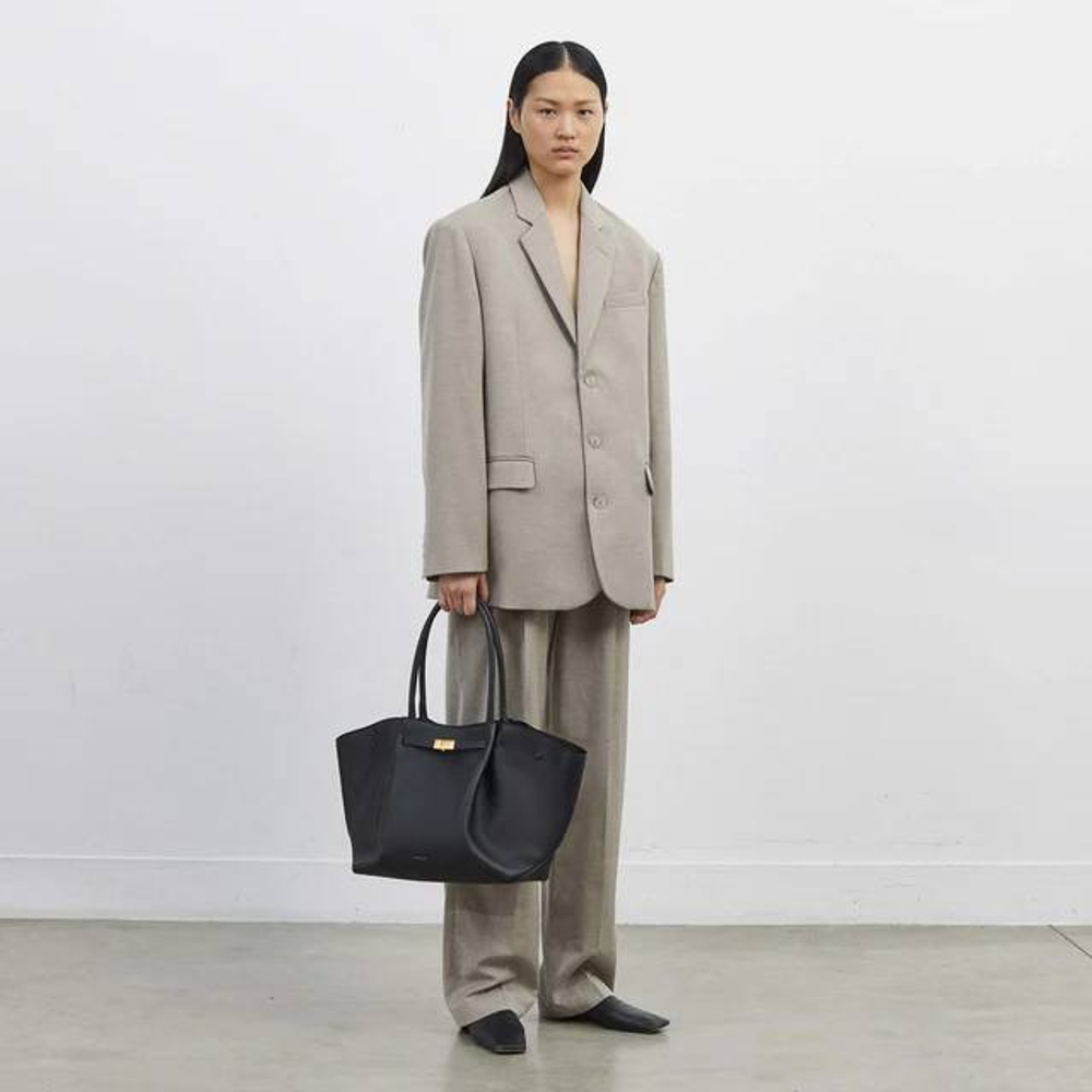 Сумка DeMellier The New York Beige Shearling & Black Smooth