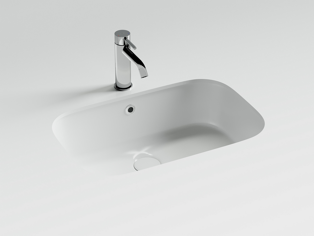 Раковина встраиваемая снизу Ceramicanova Era, c отверстием слива - перелива, 570x395x195 мм, белый, арт.CN15006