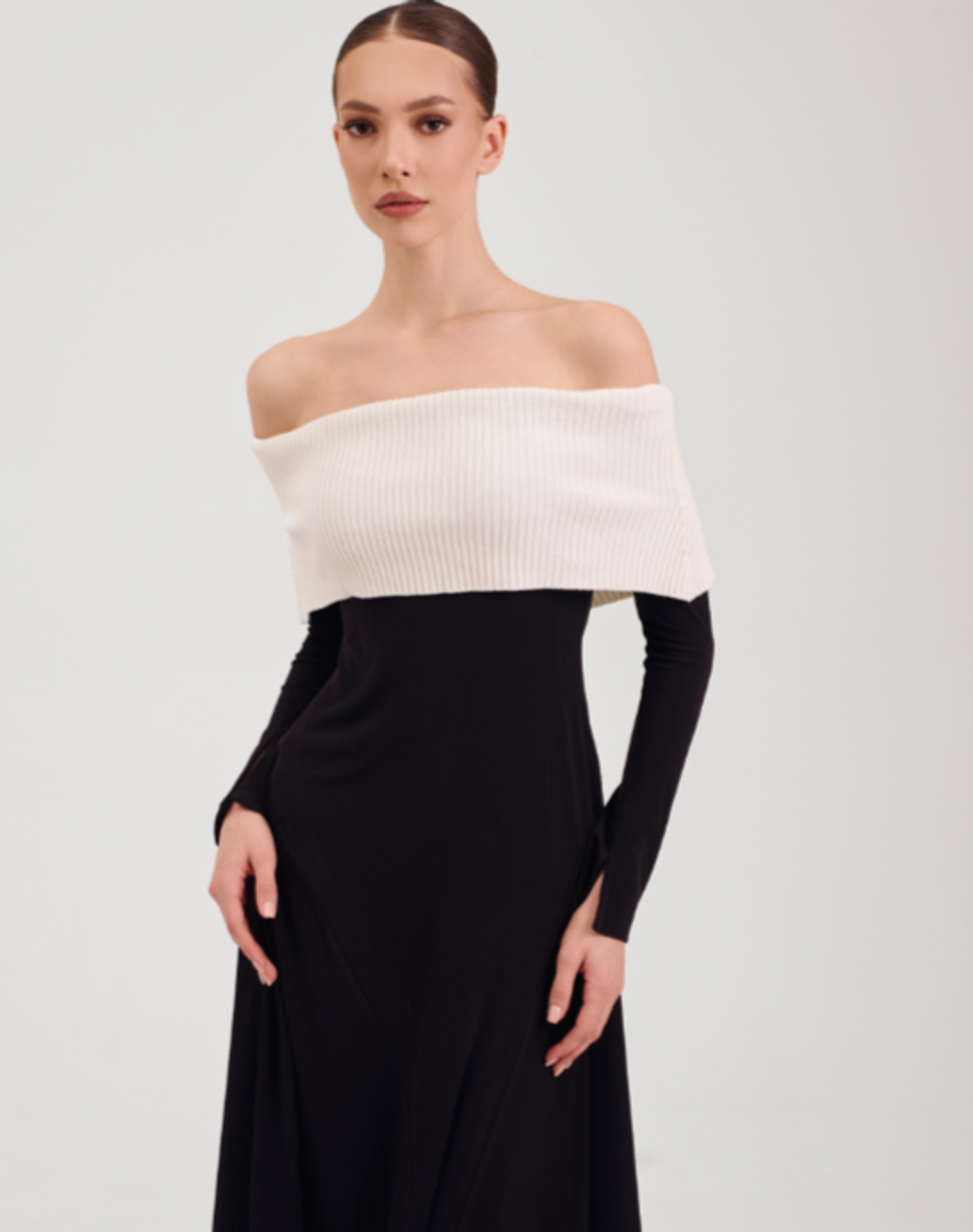 платье Dami (Дами) (комбинированное хомут, низ трикотаж)