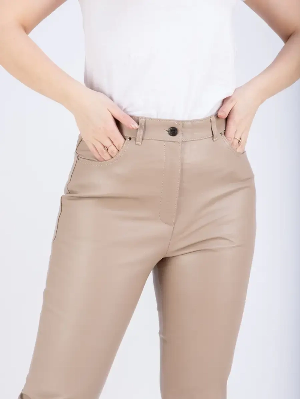 Брюки кожаные женские, джеггинсы женские