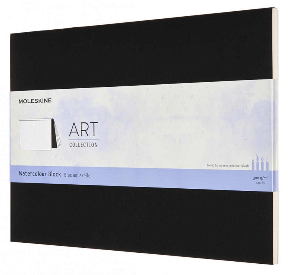Блокнот Moleskine Art WATERCOLOR (ARTWBL10) 230х310мм 72стр. нелинованный мягкая обложка черный