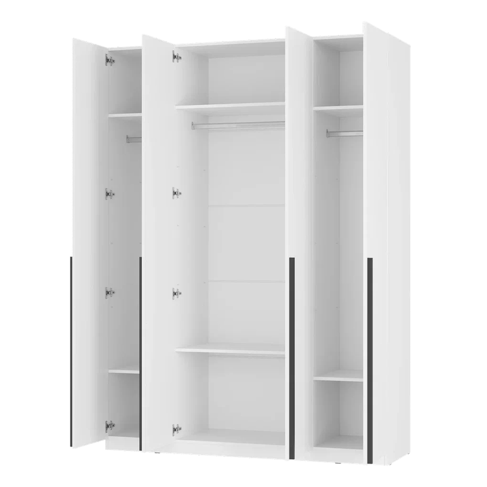 Шкаф 4-х створчатый ШК-13 МС Айрон белый