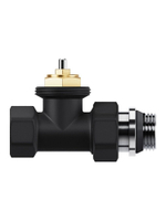 Набор термостатический для радиатора прямой 1/2 Design М30х1.5 Черный Royal Thermo