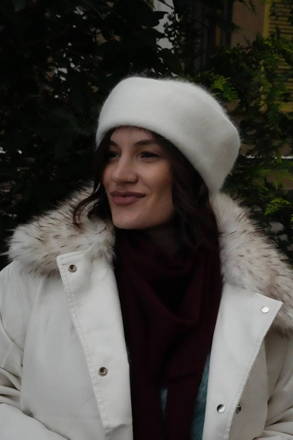 Морячка-шапочка ангора молочный