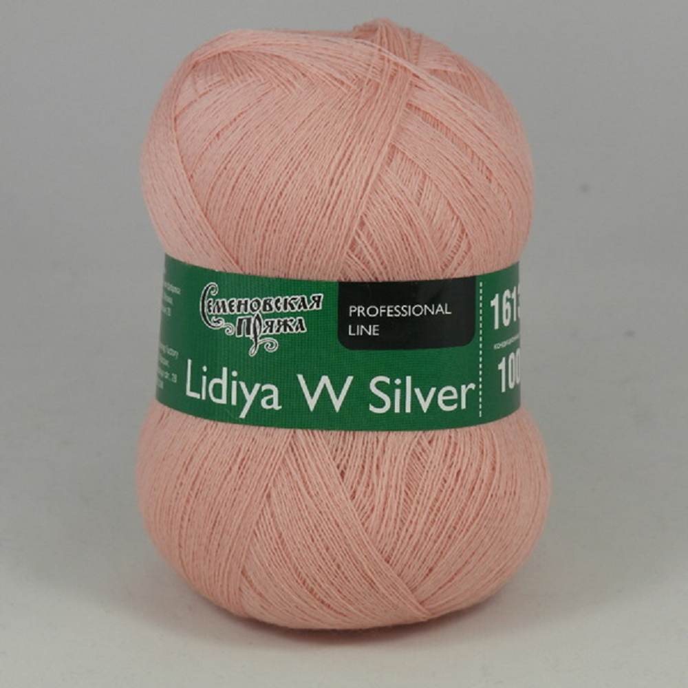 Семеновская Пряжа "Лидия Silver ЧШ" 100% имп. меринос 1613м/100гр