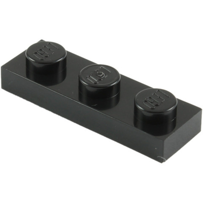 Lego Плитка 1x3 (черная) 362326