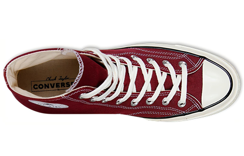 Converse 1970s Chuck taylor non-slip wear-resistant lightweight high-top canvas shoes for men and women the same wine red