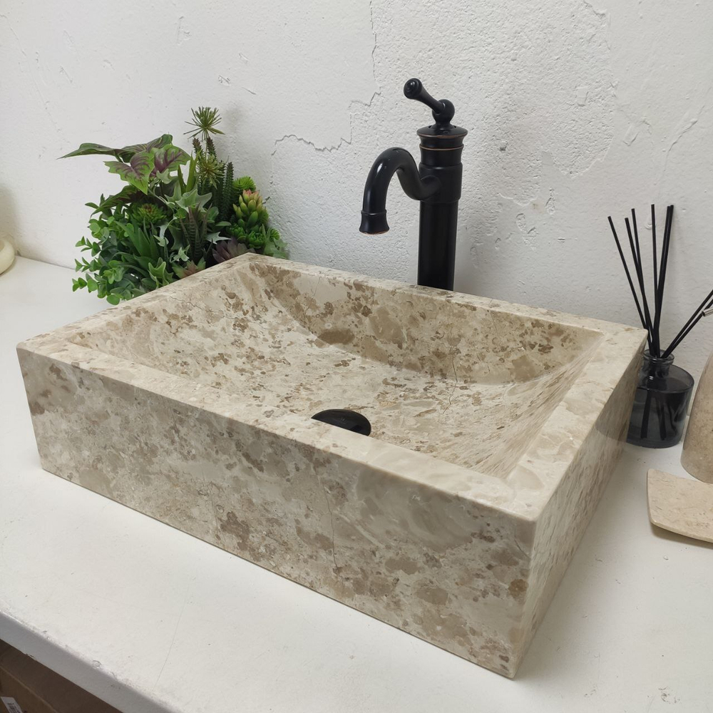 Раковина из мрамора Prau Crem SM-61580 (51*35*14)