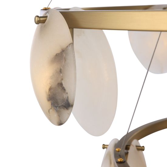 SL1520.303.14 Светильник подвесной ST-Luce Латунь/Алебастр G9 14*5W 4000K CLAM