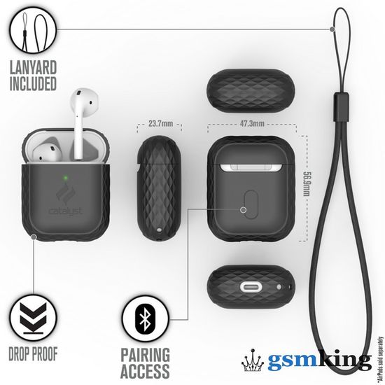 Catalyst Lanyard Case for AirPods 1 | 2 Stealth Black (Чёрный)