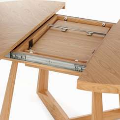 Раздвижной обеденный стол Brave Ø120-160 см, шпон дуба