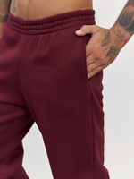 Брюки мужские с начесом "jogger fleece" (вишневый)