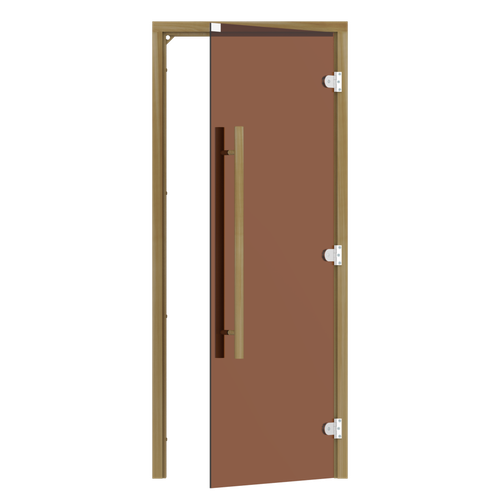 SAWO Дверь 7/19, бронза, левая, без порога, кедр, прямая, 741-3SGD-L-2