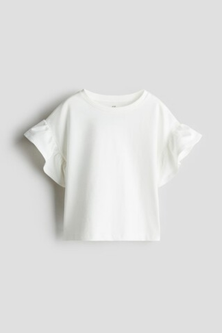 H&M Хлопковый топ, белый