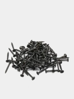 Саморезы черные 3,5х25 мм (200 шт) шурупы по дереву ГД гипсокартон-дерево