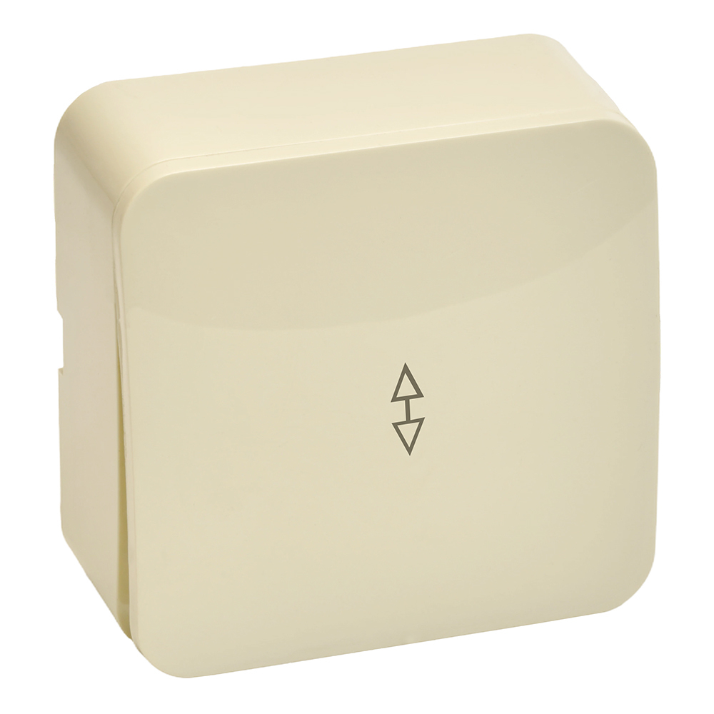Переключатель открытой установки 1-клавишный, STEKKER, 250В, 10А, IP20, серия София, слоновая кость, MSW10-12-04 49478