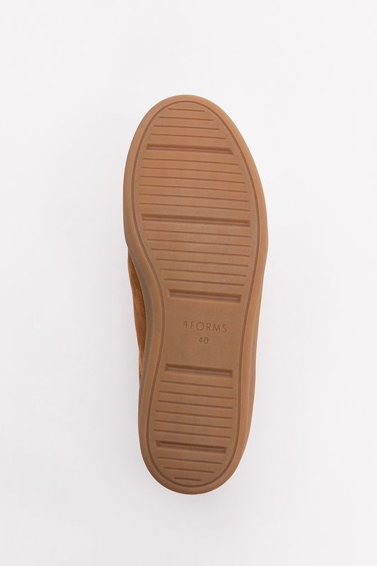 Кеды из замши с отделкой из кожи, коричневый