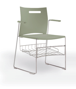 Web стул на полозьях с подлокотниками