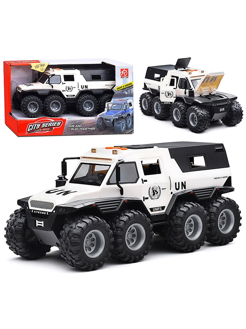 Машинка для игры Патруль броневик со светом и звуком (RJ5529C)