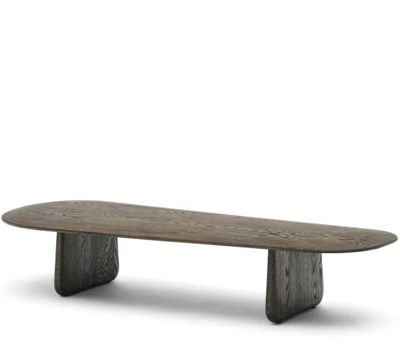 Журнальный столик Pirita из массива дуба 146 см, темный