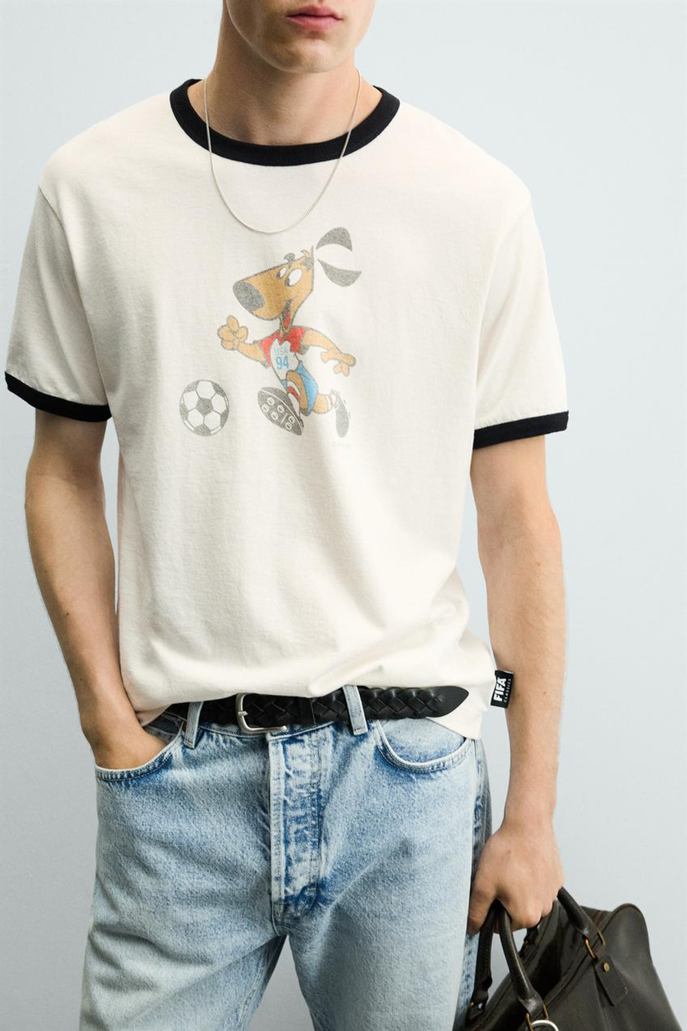 ZARA ФУТБОЛКА STRIKER USA 94 FIFA WORLD CUP™ FIFA CLASSICS, ЖЕЛТОВАТО-БЕЛЫЙ