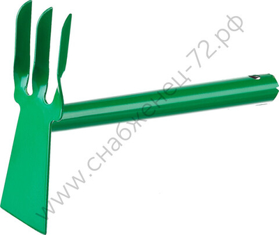 РОСТОК длина 60 мм, 3 зубца, форма лезвия - лопатка, углеродистая сталь, металлическая ручка, мотыга-рыхлитель (421424)