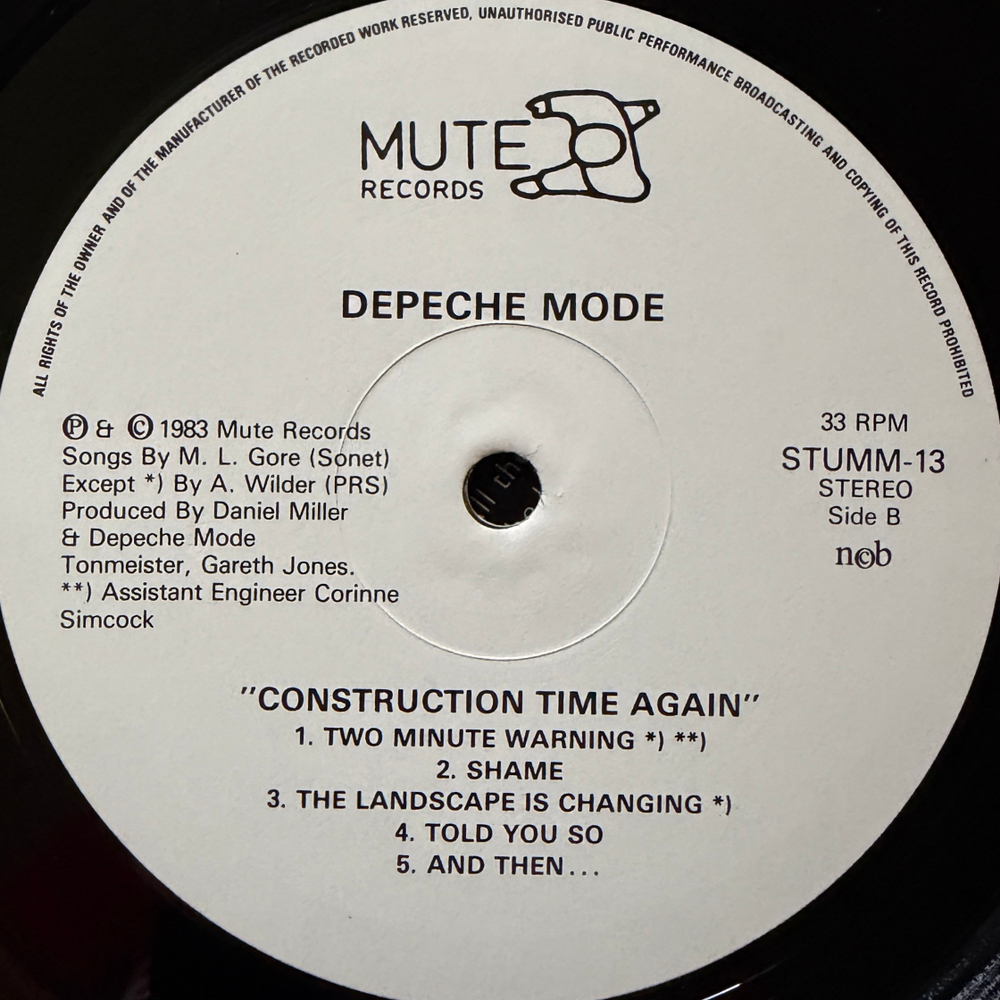 Depeche Mode - Construction Time Again (Скандинавия 1983г.)