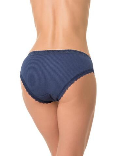 Трусики-слипы из деликатного хлопкового полотна (Размер: S) (Цвет: темно-синий)