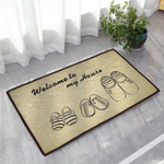 Коврик интерьерный 50*80см "Welcome", гладкий ворс, полиэстер