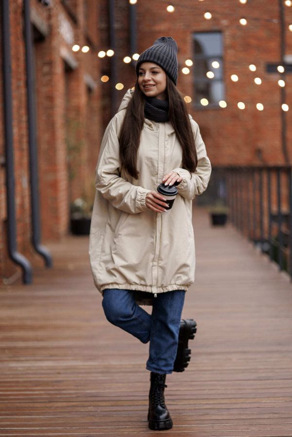 Парка бежевая - фото 3