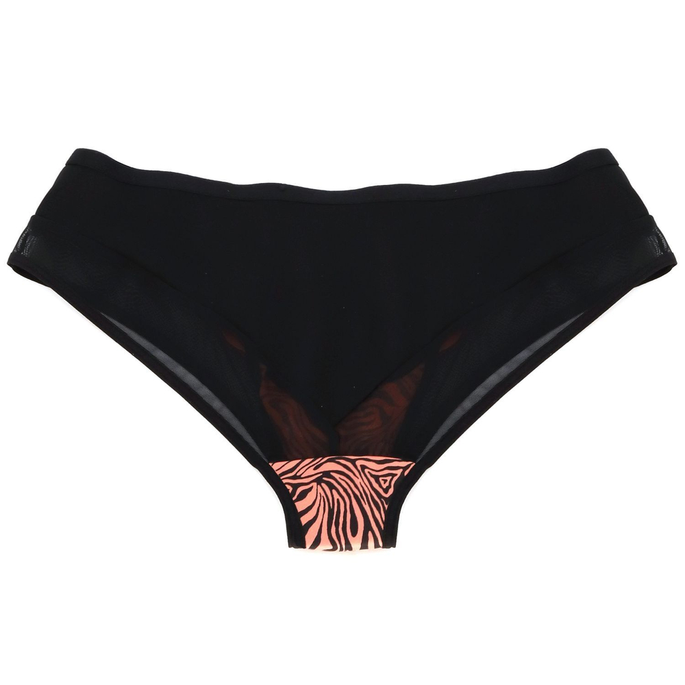 Трусики-слипы со средней линией талии и тигриным принтом (Размер: S) (Цвет: тигровый)