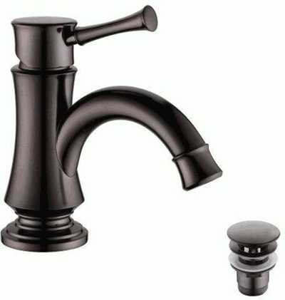 смеситель умывальник LEMARK Peretto картридж 35мм, c донным клапаном, чёрный кофе LM6306RB