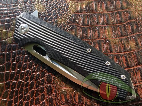 Складной нож Reptilian Шершень-01 черный c клинком из стали D2, рукоять G10