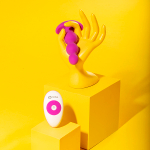 Анальные премиум-бусы с 2 моторами цвет фуксия 13,8см b-Vibe Triplet Anal Beads BV-005-FUC