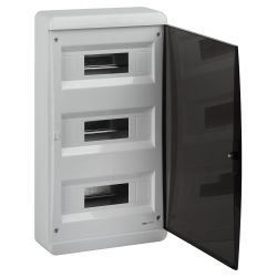 Корпус пластиковый навесной ЭРА COMFORT ЩРН-П-36 IP41 прозрачная крышка белый | Корпуса пластиковые модульные