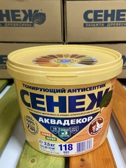 СЕНЕЖ Аквадекор Венге 2.5 кг № 118 строительный антисептик
