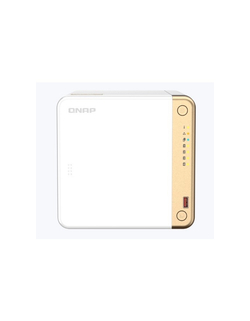Сетевое хранилище без дисков/ channel QNAP TS-462-4G NAS 4 HDD trays, 2 x M.2 NVMe PCIe Gen 3 x1, 2-core Intel Celeron N4505 2.9 GHz, 4 GB RAM (1 x 2GB + RAM-2GDR4T0-SO-2400) up to 16 GB (2 x 8GB), 1x