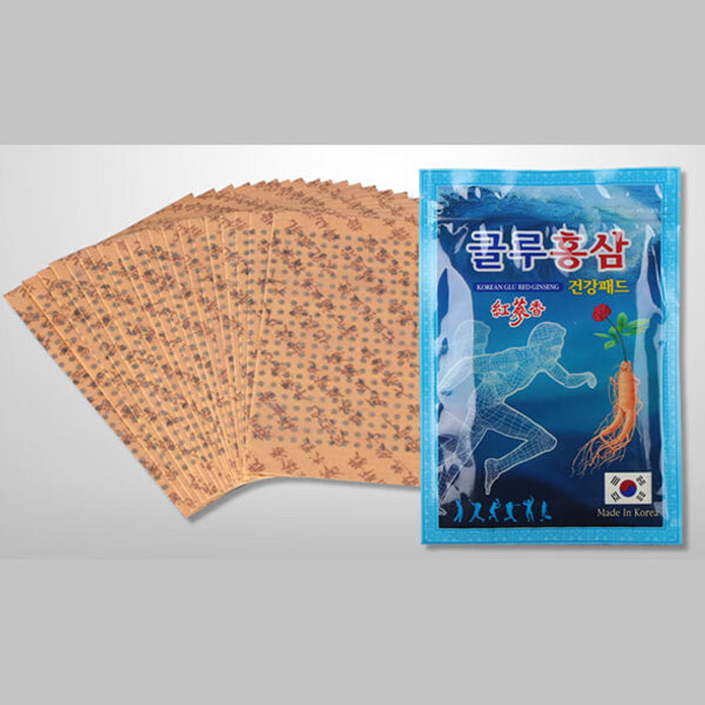 Пластырь косметический с глюкозамином и красным женьшенем Himena Korean Glu Red Ginseng, 20шт