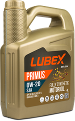 Масло Lubex Primus SJA 0W20 SN/RC TT (4л) ПАО-синтетика